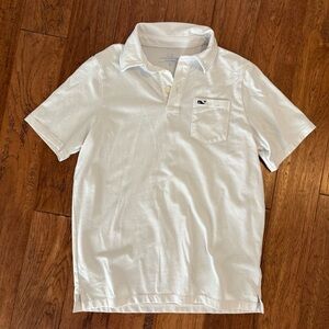 Vineyard Vines Boys White Polo Shirt Size Medium